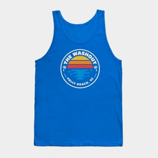 Retro The Washout at Folly Beach South Carolina Vintage Beach Surf Emblem Tank Top